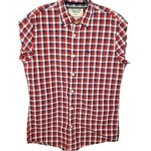 California Dream Who.A.U vintage style cut-off button up lumberjack Jill sz L